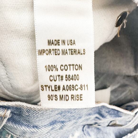 AGOLDE 90's Midrise Loose Fit Denim Distressed Ripped Jeans A069C-811 Size 25 - Picture 6 of 9